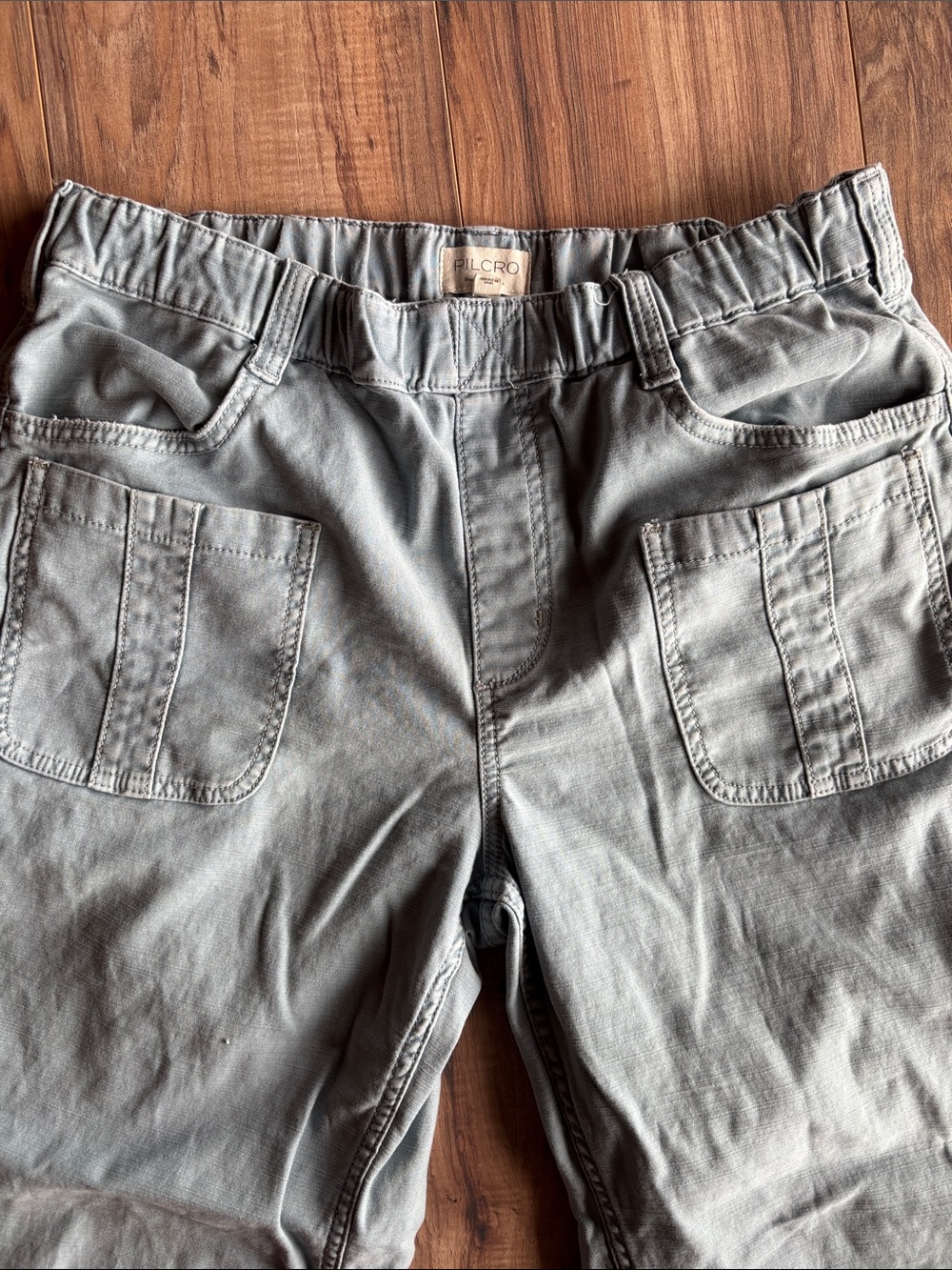 Anthropologie Pilcro Pull On Utility Pants in Iris Blue Size Medium - Picture 4 of 4